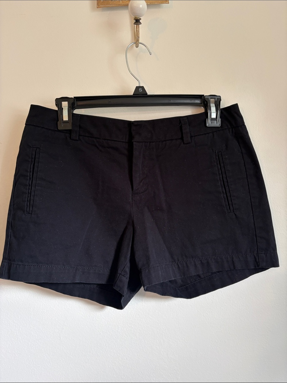 STYLUS Black Tailored Cotton Blend Shorts